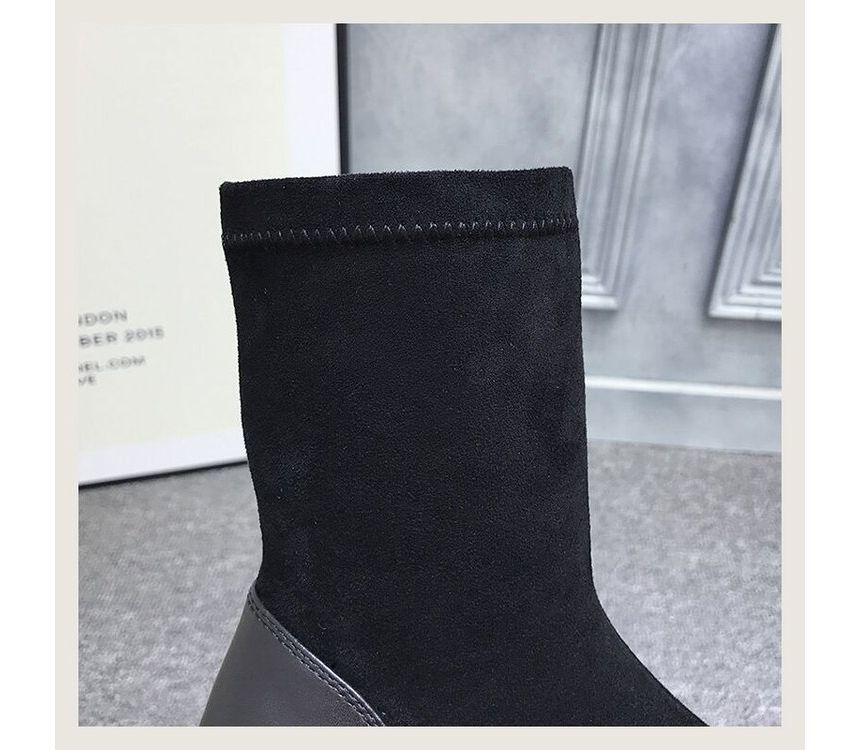Boots Short Heel Block Platform