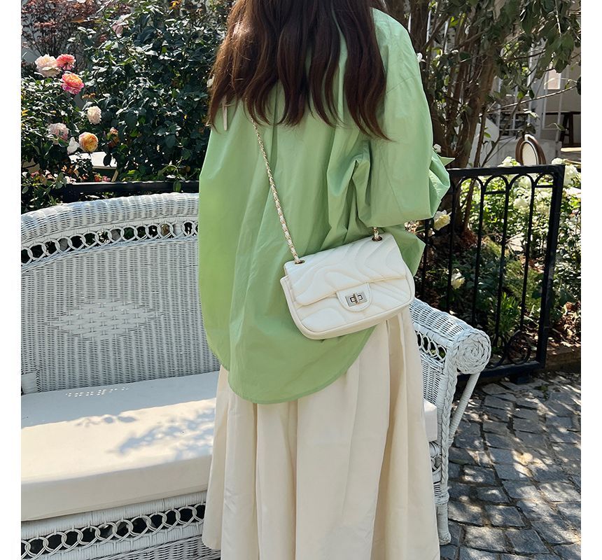 Flap Crossbody Bag Leather Faux