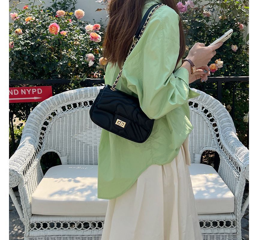 Flap Crossbody Bag Leather Faux