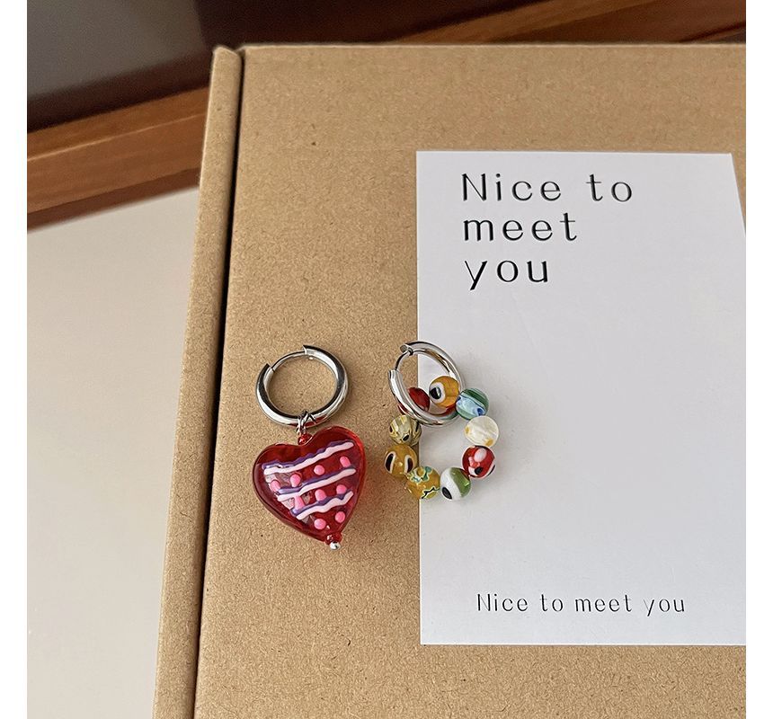 Necklace Print Pendant Glass / Earring