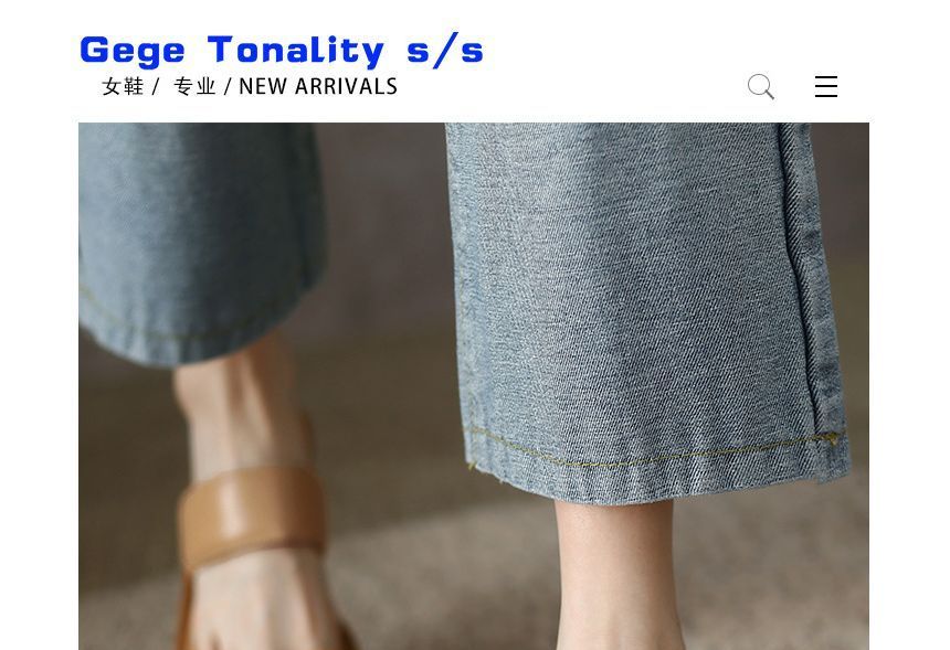 Toe Sandals Slide Loop Flat