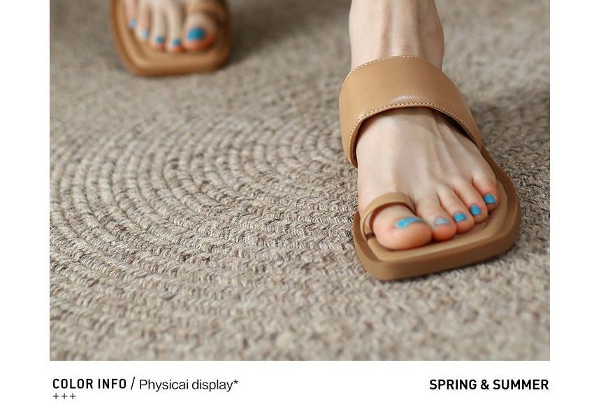 Toe Sandals Slide Loop Flat