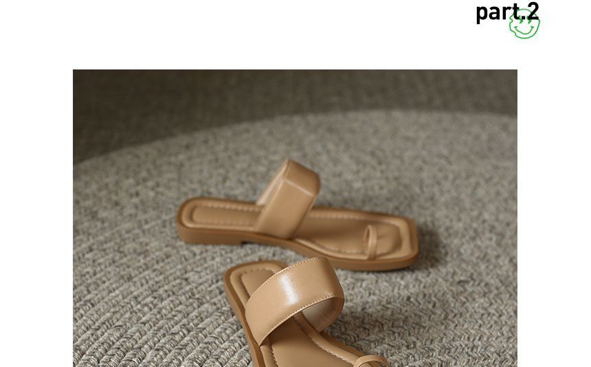 Toe Sandals Slide Loop Flat