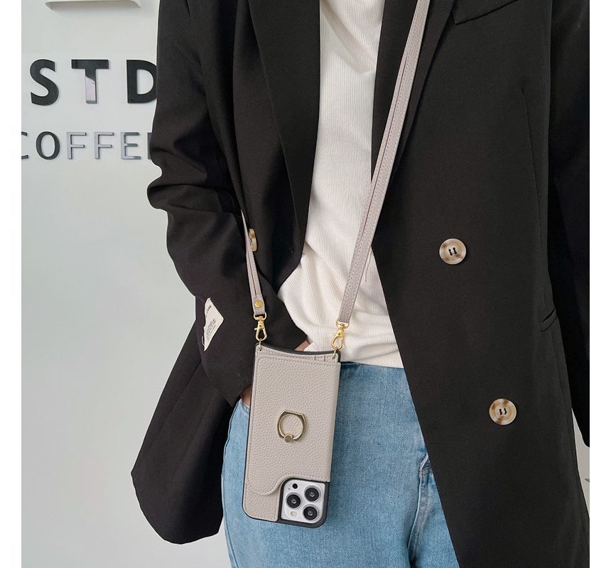 Leather Card Faux Case Phone Holder