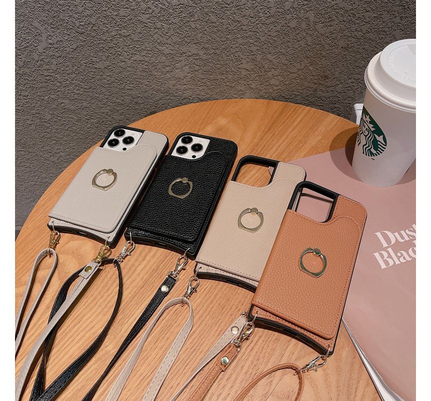 Leather Card Faux Case Phone Holder