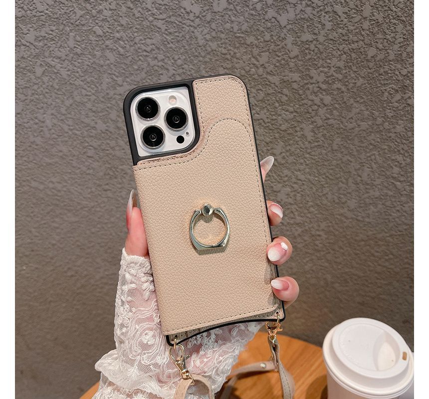 Leather Card Faux Case Phone Holder