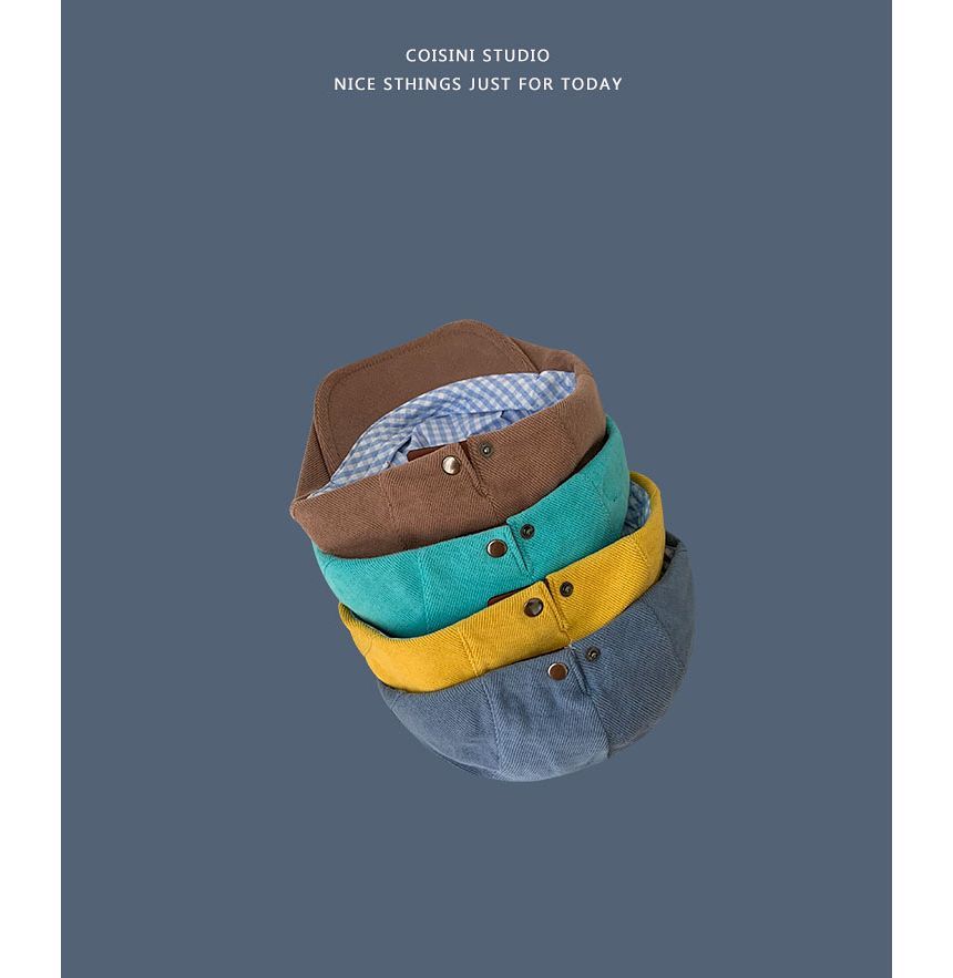 Corduroy Cap Flat Plain