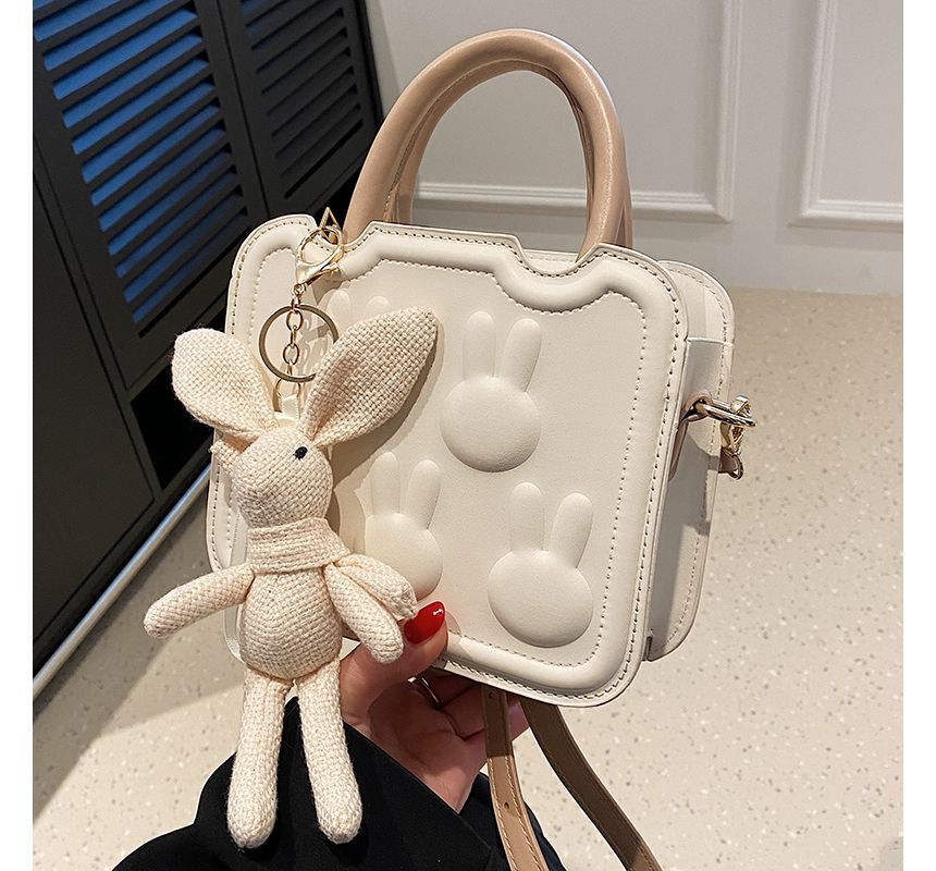 Rabbit Handle Bag Top Crossbody Faux Leather