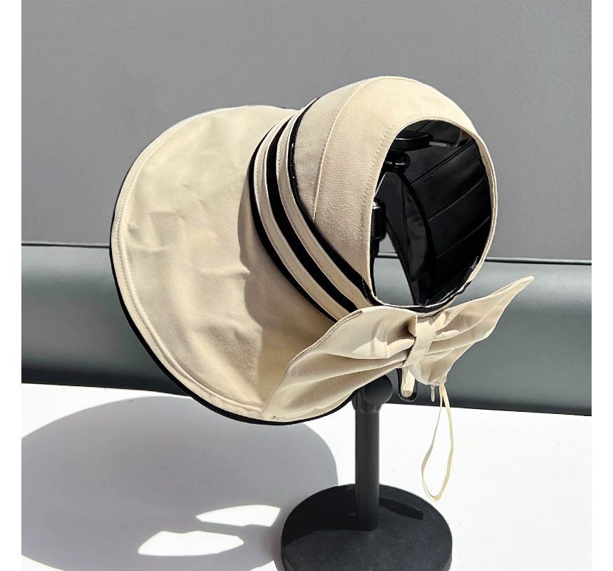 Visor Striped Hat Bow