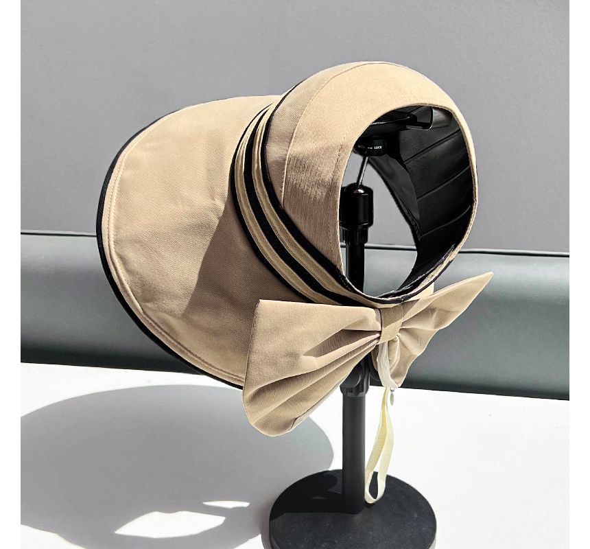 Visor Striped Hat Bow