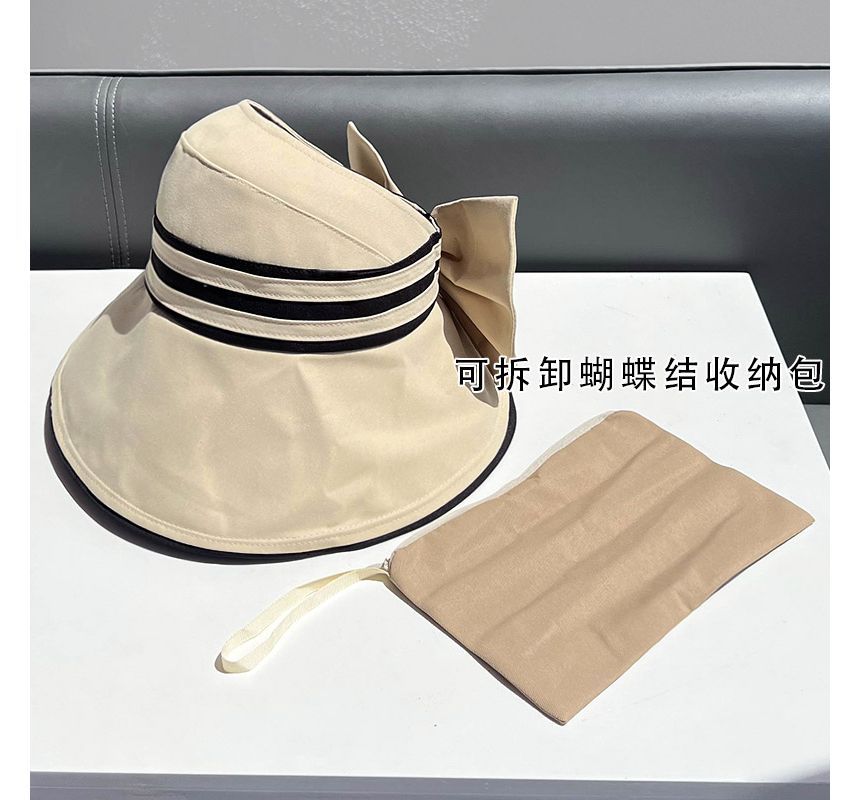 Visor Striped Hat Bow
