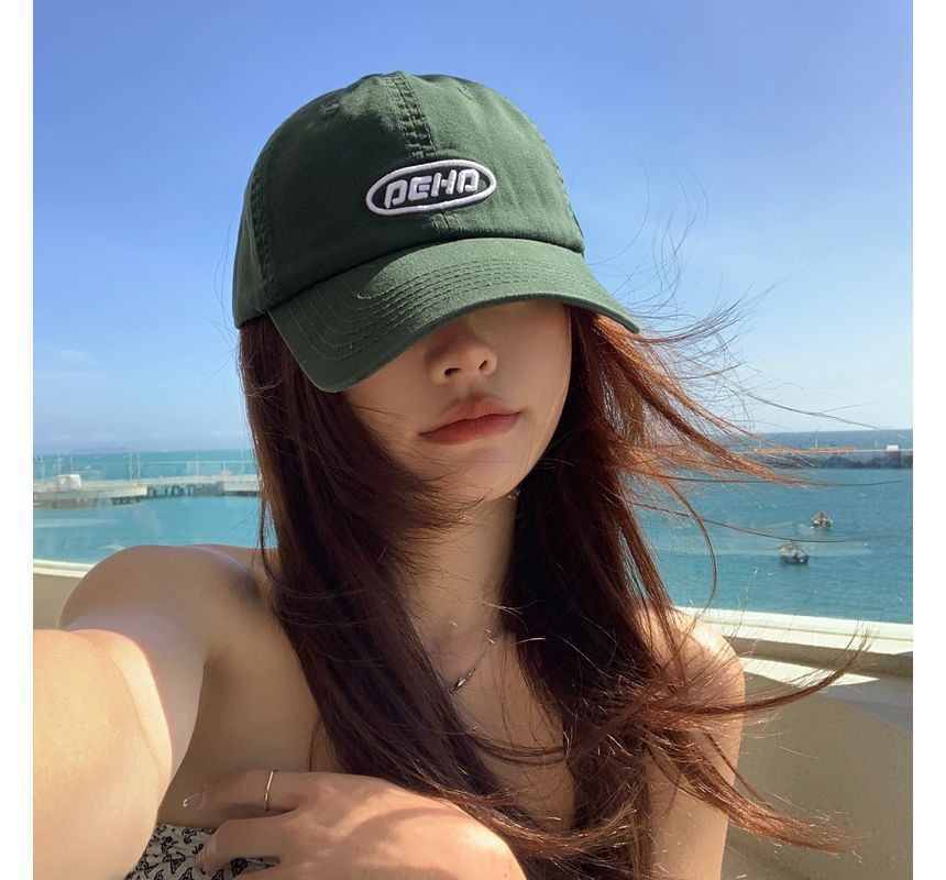 Lettering Applique Baseball Cap