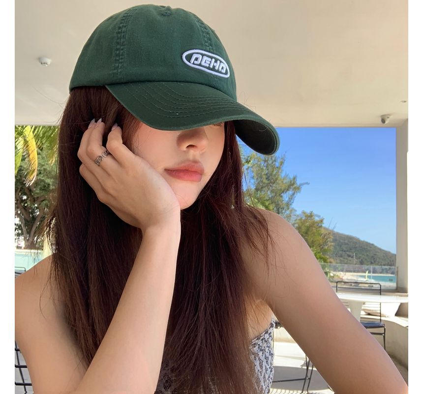 Lettering Applique Baseball Cap