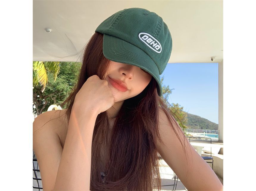 Lettering Applique Baseball Cap