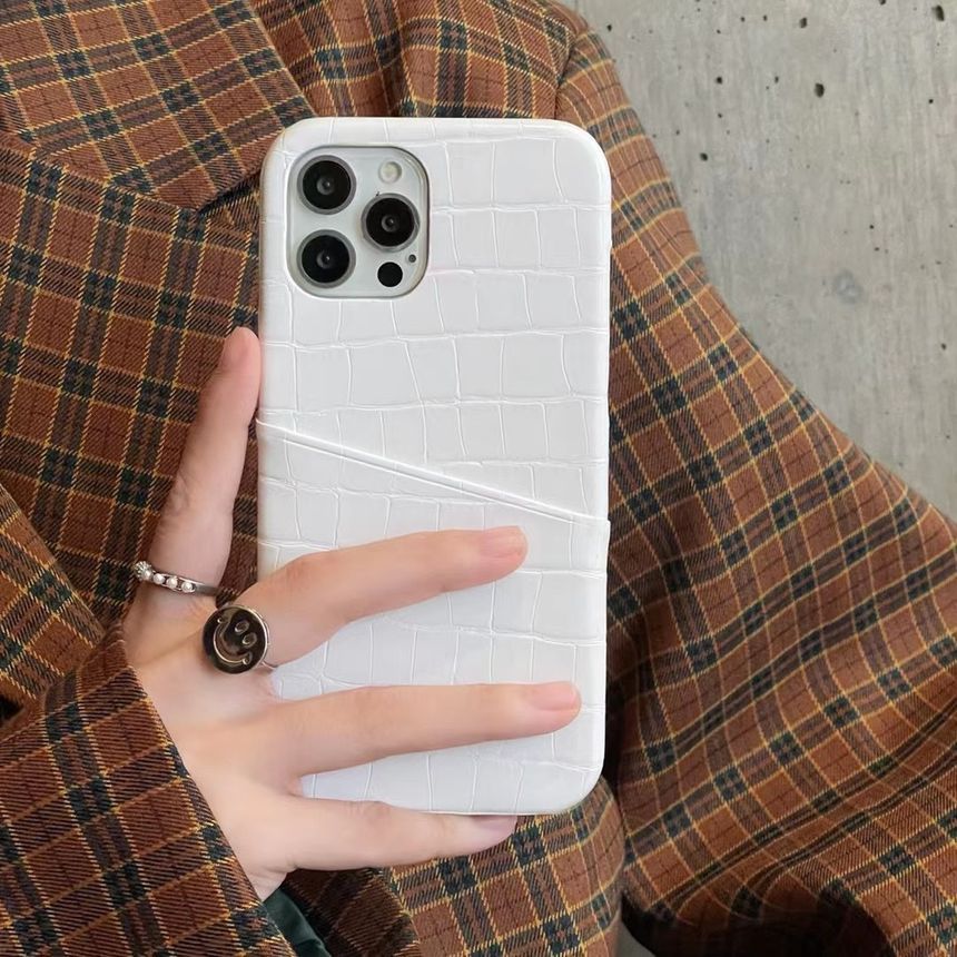 Holder Phone Card Faux Case Leather