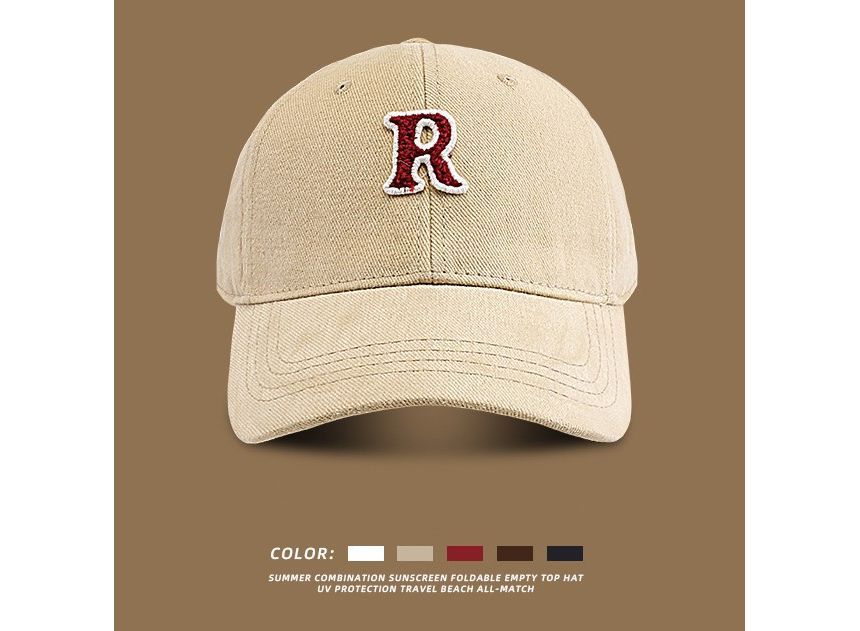 Lettering Baseball Cap Applique
