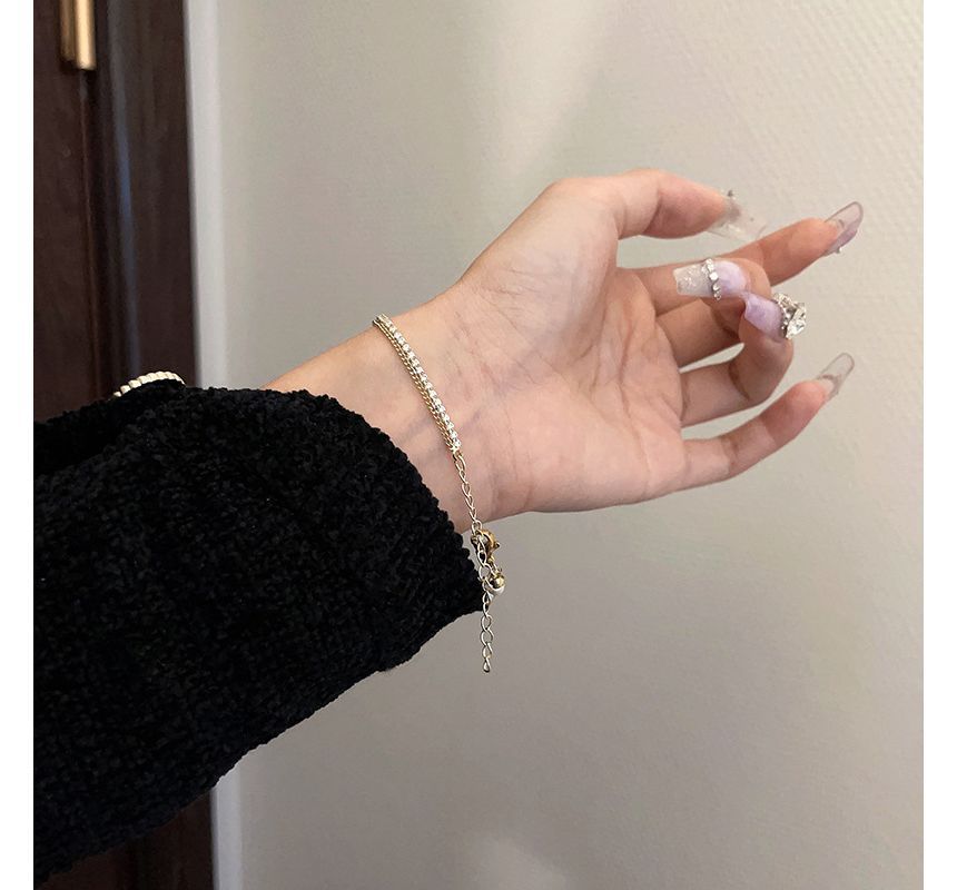 Bracelet Faux Pearl Alloy Floral