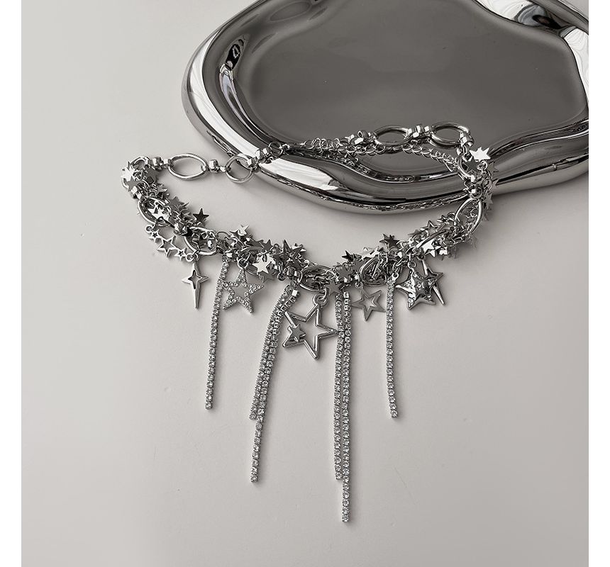 Choker Fringed Star Alloy