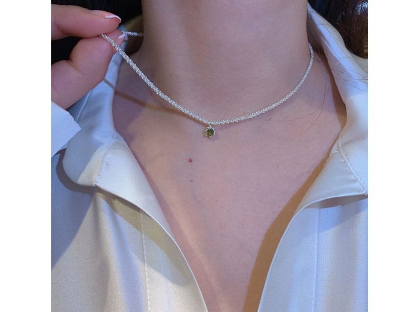 Choker Alloy Pendant Rhinestone