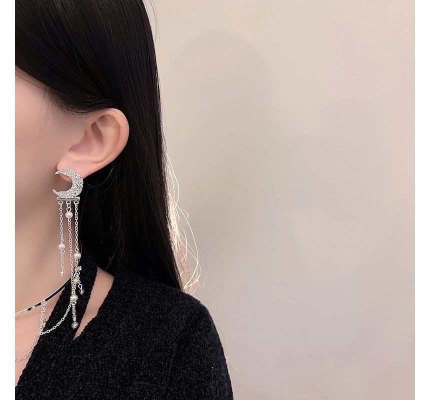 Moon Star / Earring Choker Alloy Fringed
