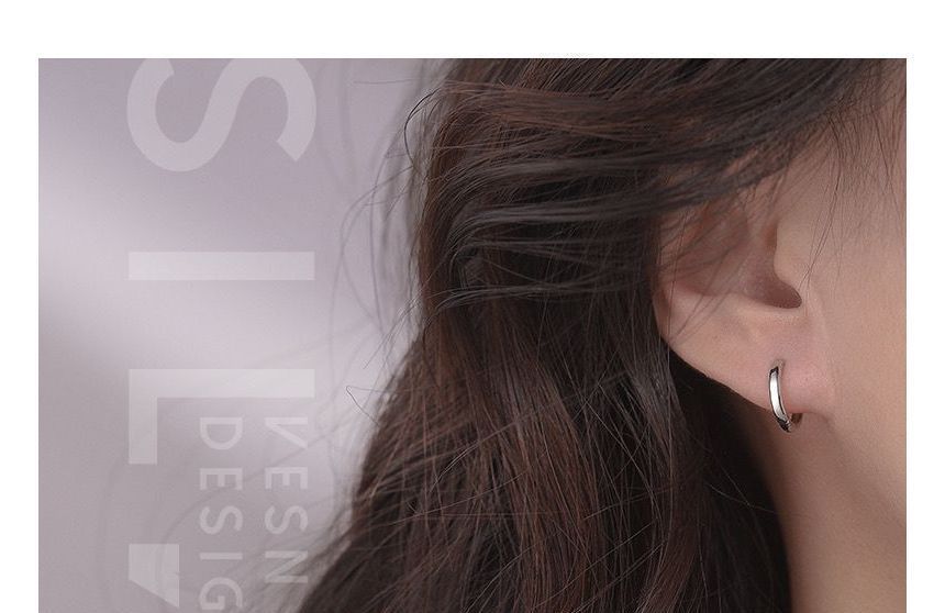 Earring Alloy Hoop Polished