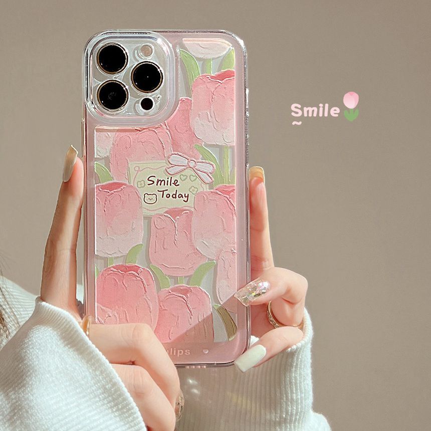 Transparent Case Tulip Phone