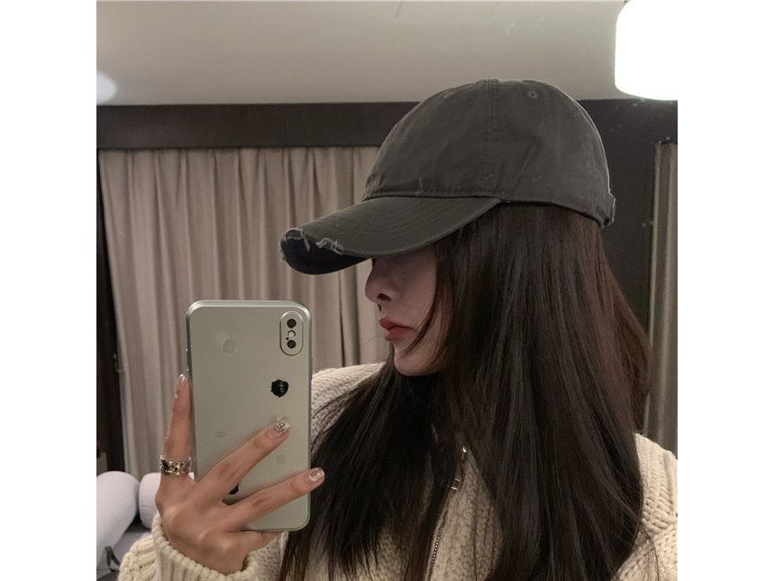 Baseball Plain Distressed Cap