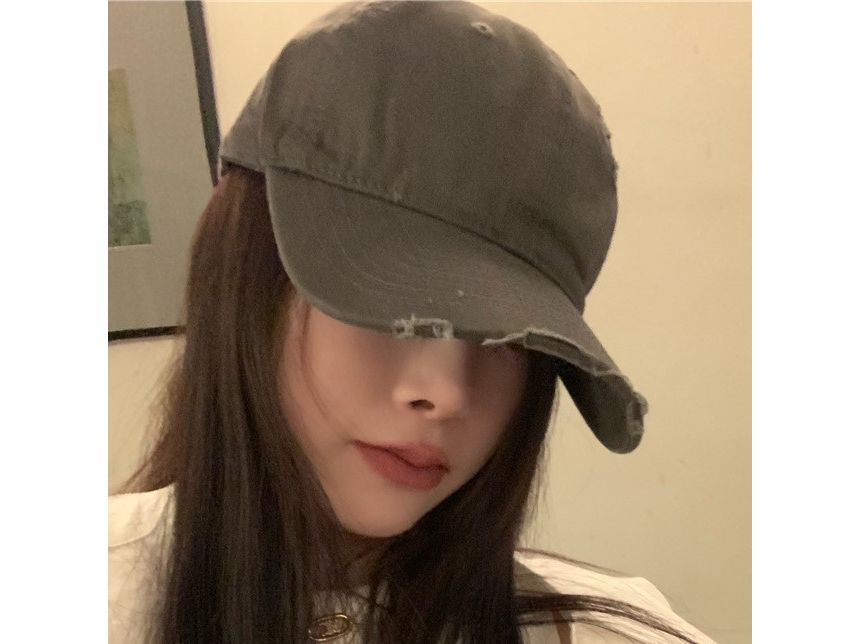 Baseball Plain Distressed Cap