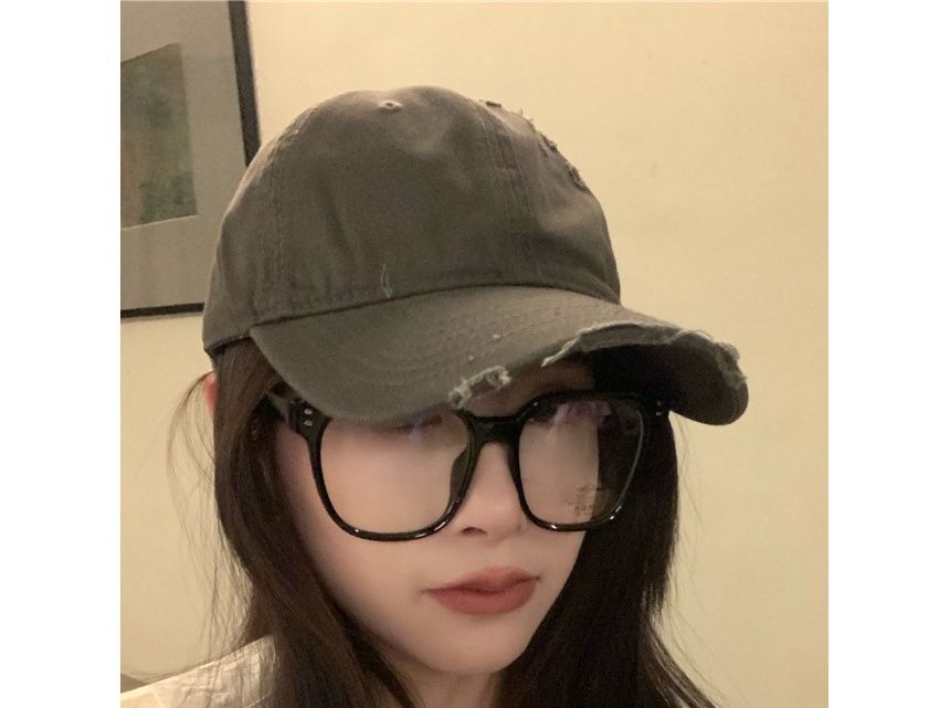 Baseball Plain Distressed Cap