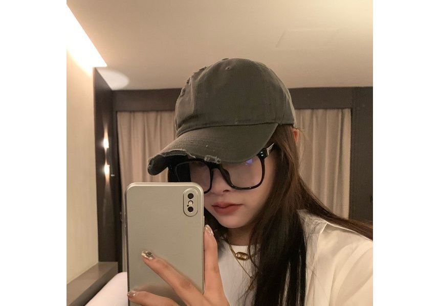 Baseball Plain Distressed Cap