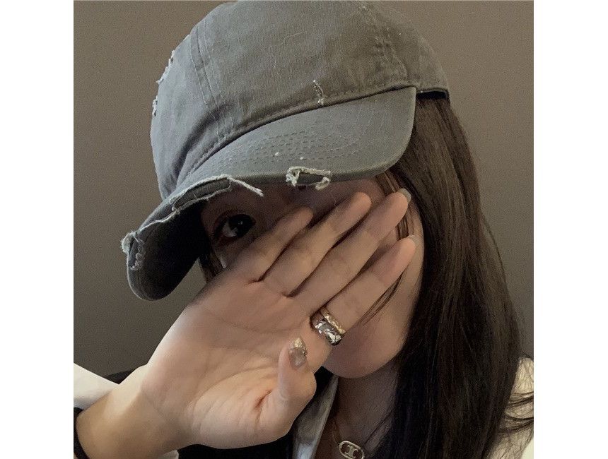 Baseball Plain Distressed Cap