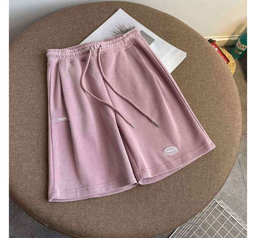 Shorts Lettering Waist Drawstring