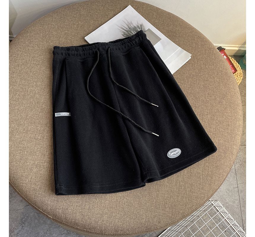 Shorts Lettering Waist Drawstring