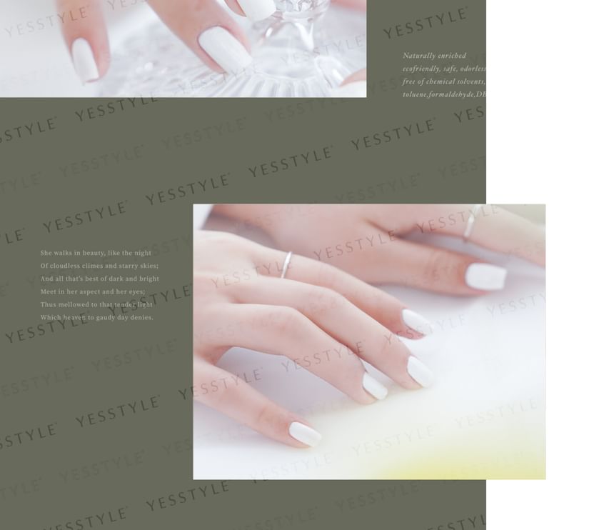 047 Wedding Friendly Try Natural Water-Based Polish My Environmental Gowns On Nail