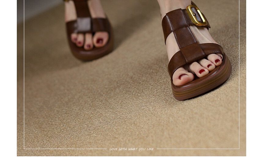 Heel Chunky Sandals Slingback