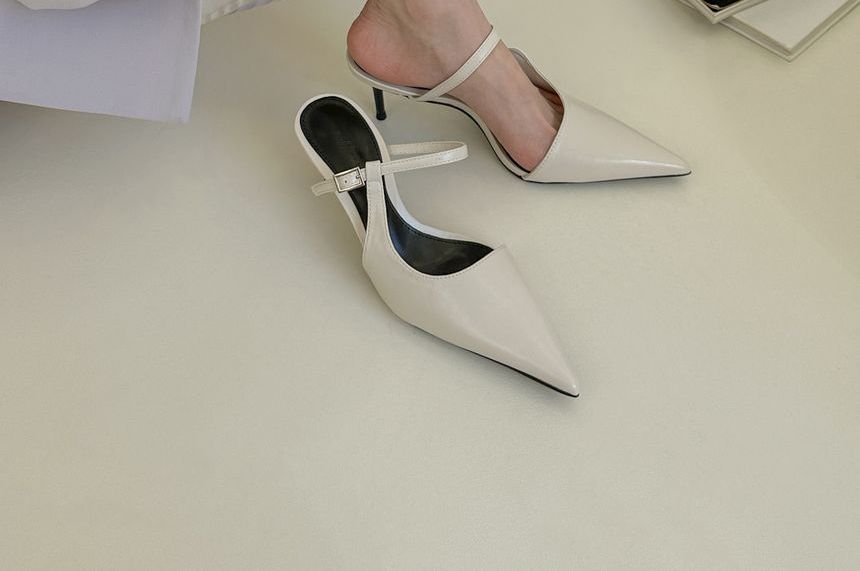 Toe Mules Pointy Stiletto Heel