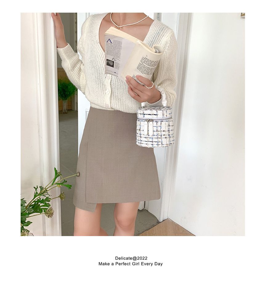 Bag Zip Tweed Crossbody