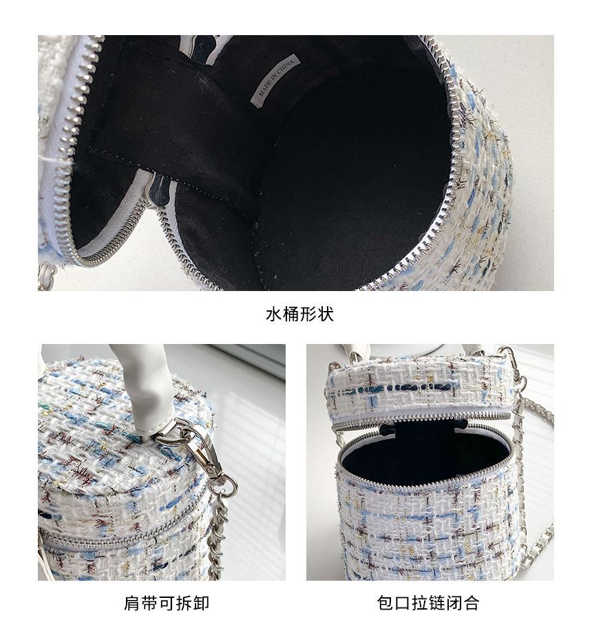 Bag Zip Tweed Crossbody