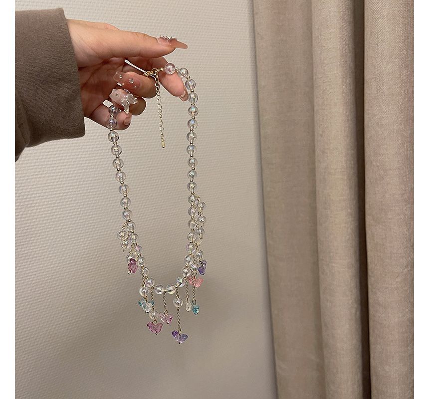 Butterfly Choker Alloy Fringed