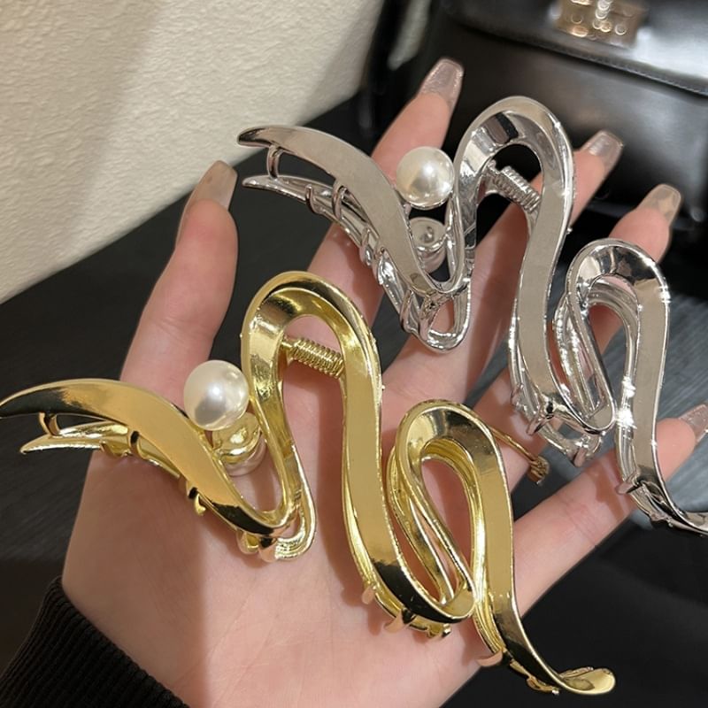 Hair Faux Pearl Claw