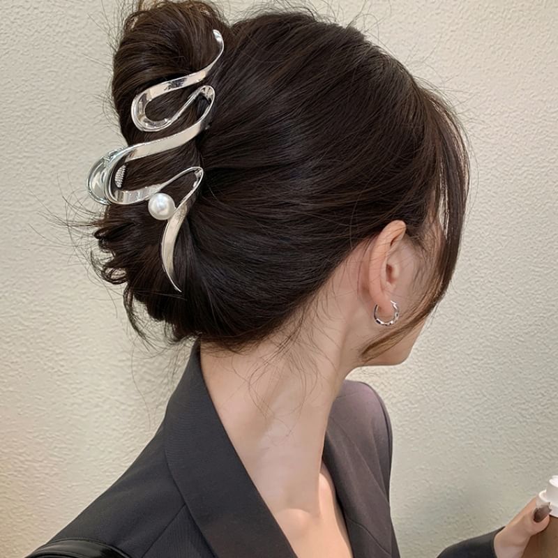 Hair Faux Pearl Claw