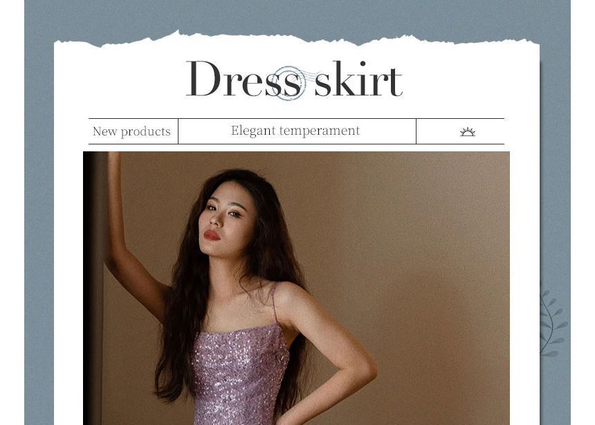 Spaghetti Plain Sheath Gown Strap Sequin Evening