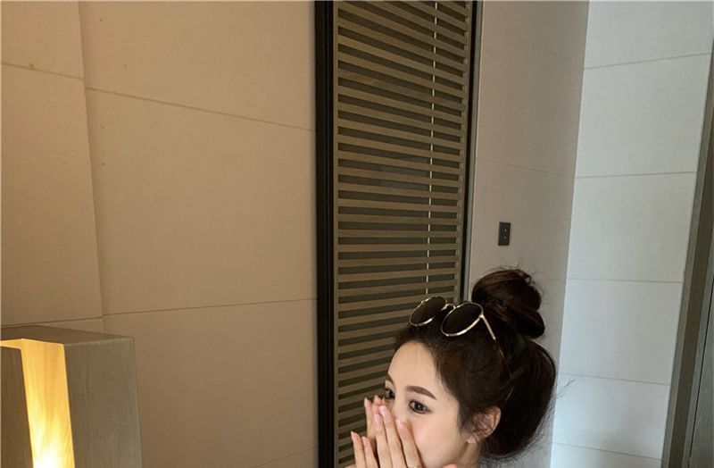 Midi Slim-Fit Dress Two-Tone Sleeveless