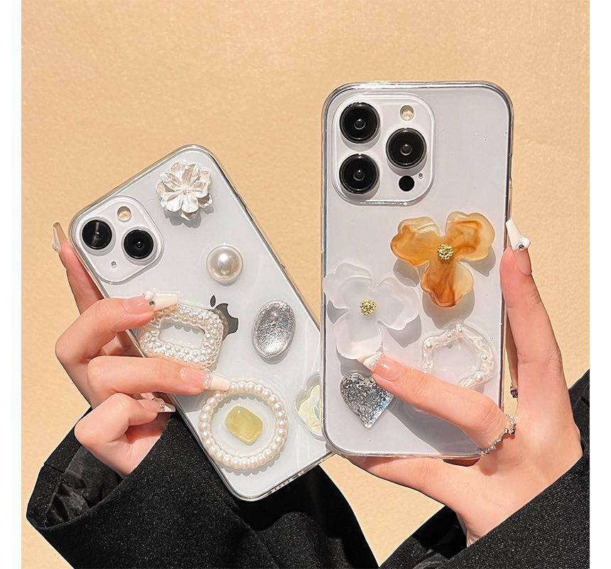 Phone Embellished Case Transparent