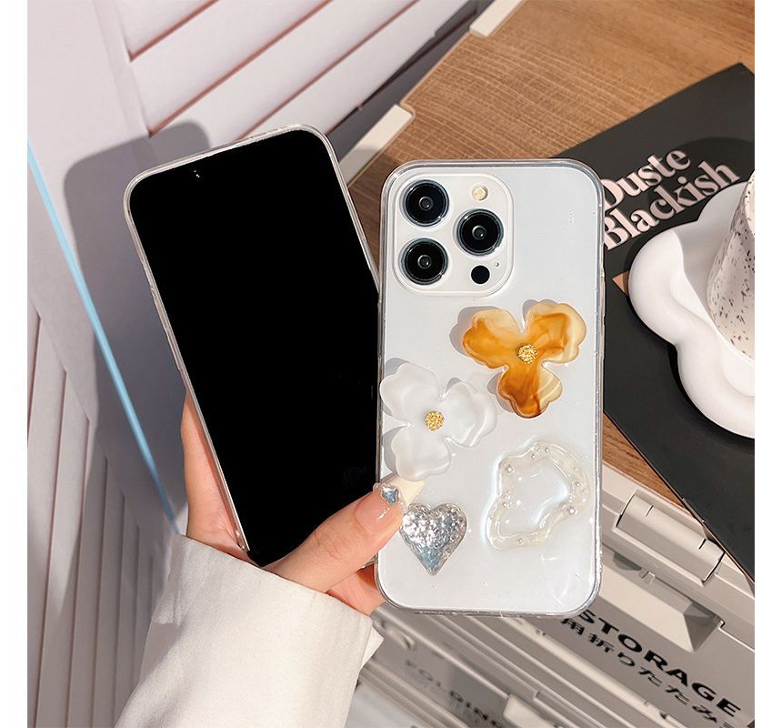 Phone Embellished Case Transparent