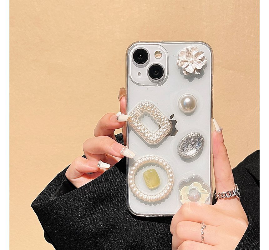 Phone Embellished Case Transparent