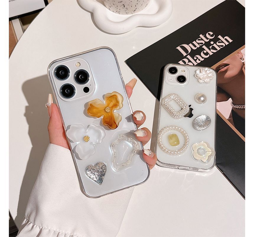 Phone Embellished Case Transparent