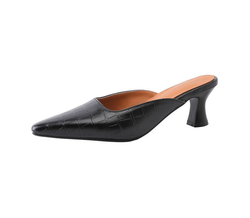 Kitten Heel Pointed Mules