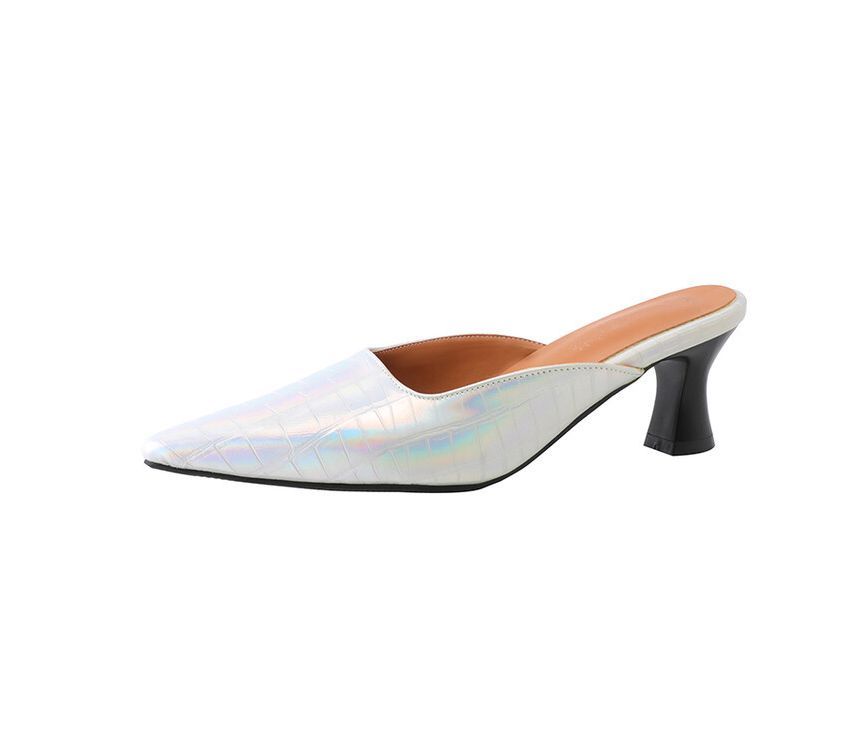 Kitten Heel Pointed Mules