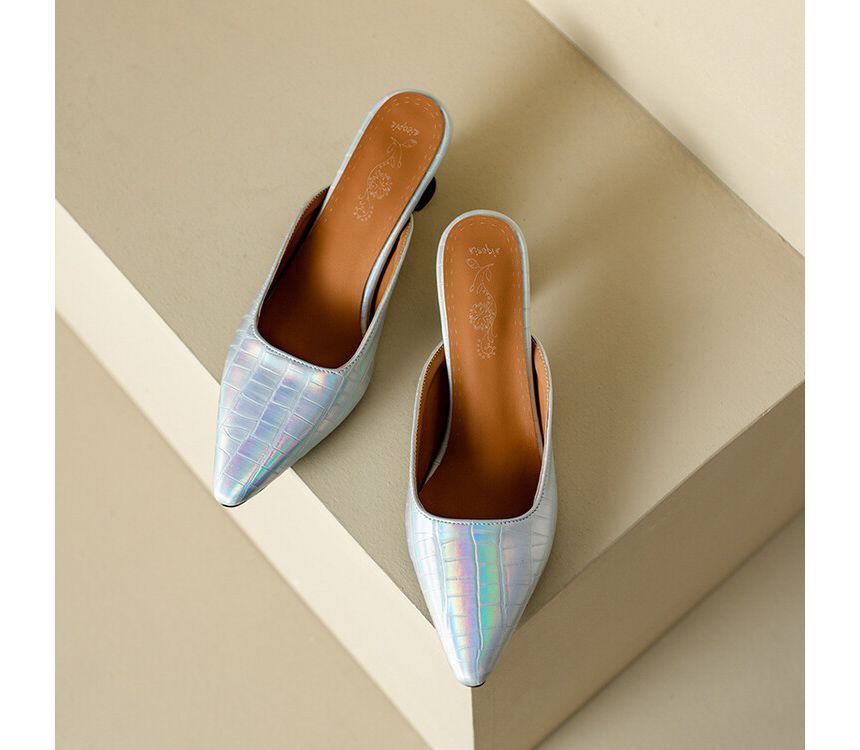 Kitten Heel Pointed Mules